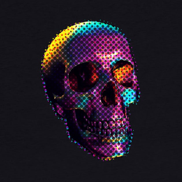 Psychedelic Skull by IntergalacticFlamingo